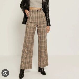 Reformation plaid check Oren pants